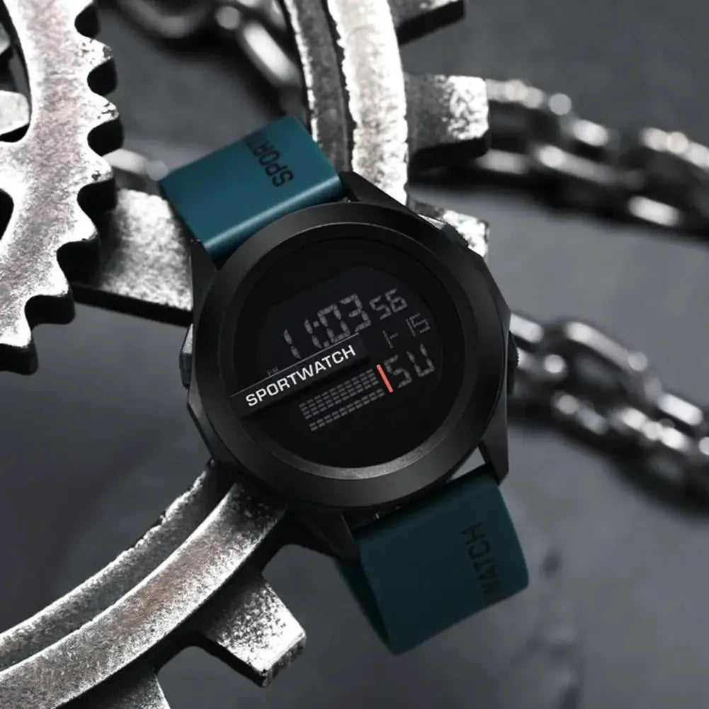 LED Digital Sportuhr - Wasserdicht Fitness Uhr für Männer