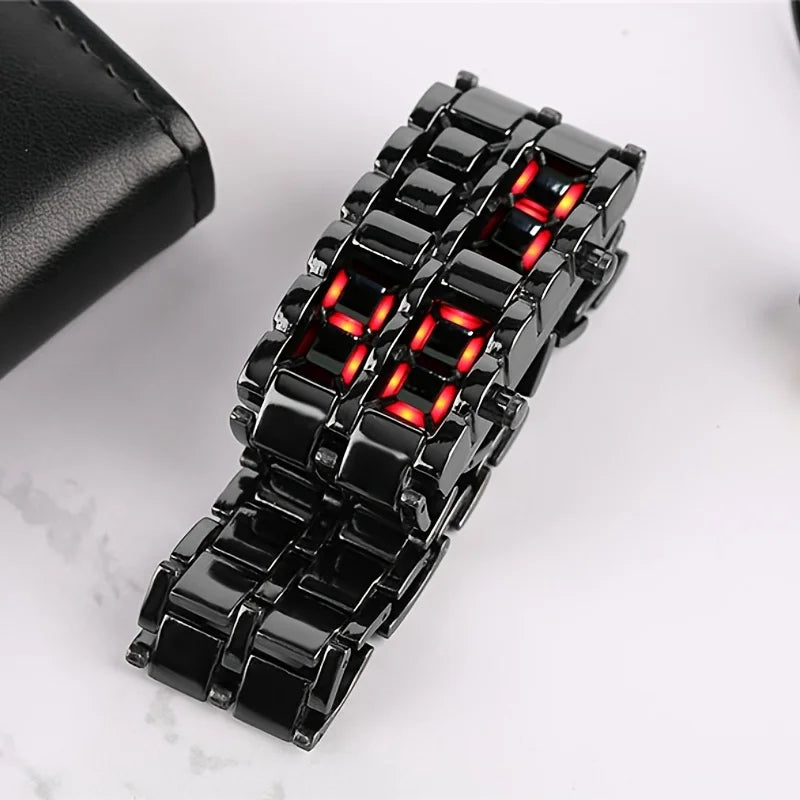RUNERR LED Digitaluhr – Stylisches Lava-Design für Damen & Herren