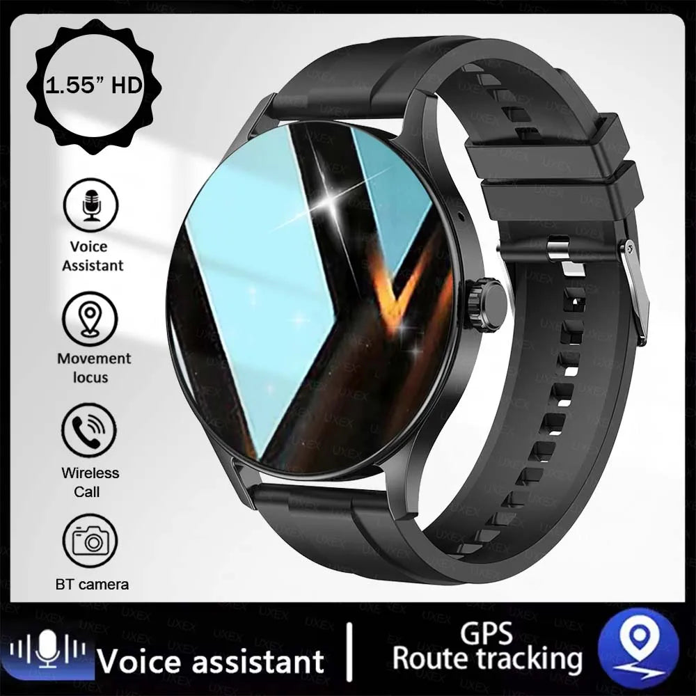 Smartwatch UXEX 1,55" HD – Bluetooth-Anruf & Gesundheitstracker