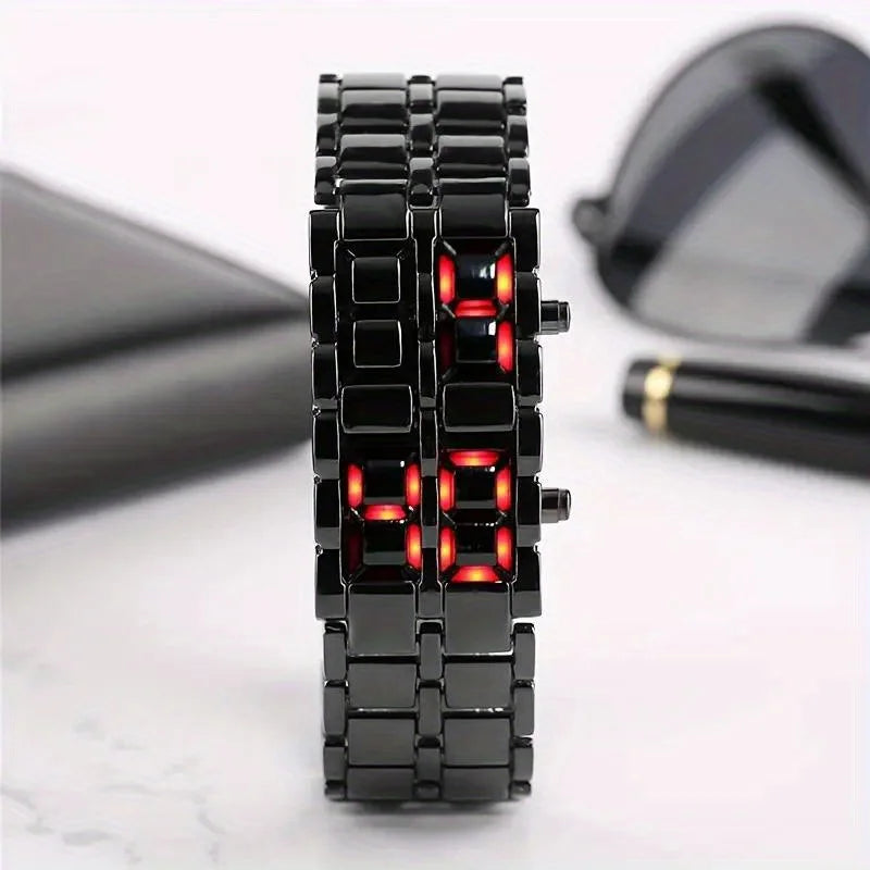 RUNERR LED Digitaluhr – Stylisches Lava-Design für Damen & Herren