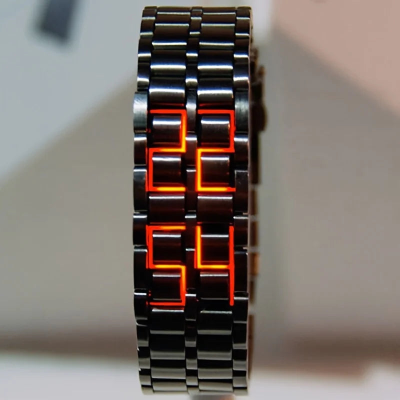 RUNERR LED Digitaluhr – Stylisches Lava-Design für Damen & Herren