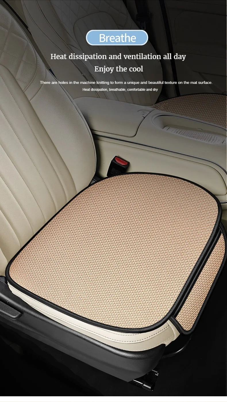 Summer Cool Car Seat Cover - Breathable Fabric Cushion Set