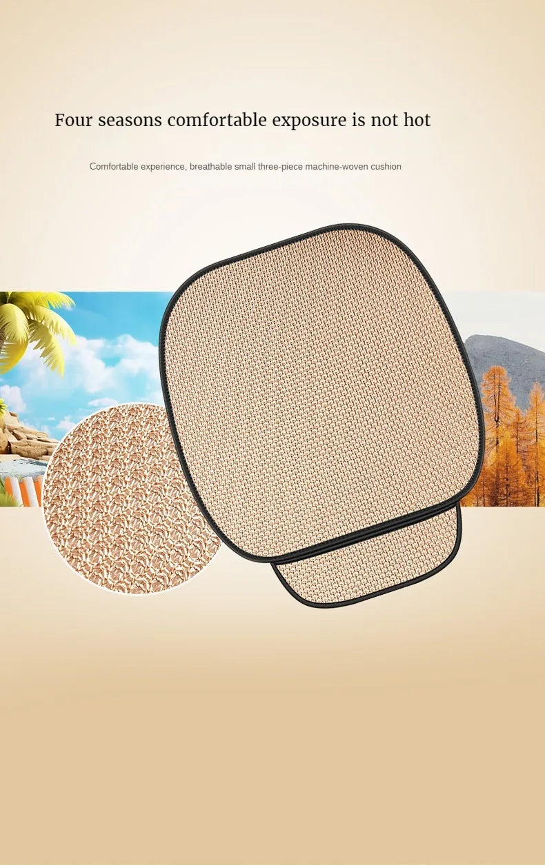 Summer Cool Car Seat Cover - Breathable Fabric Cushion Set