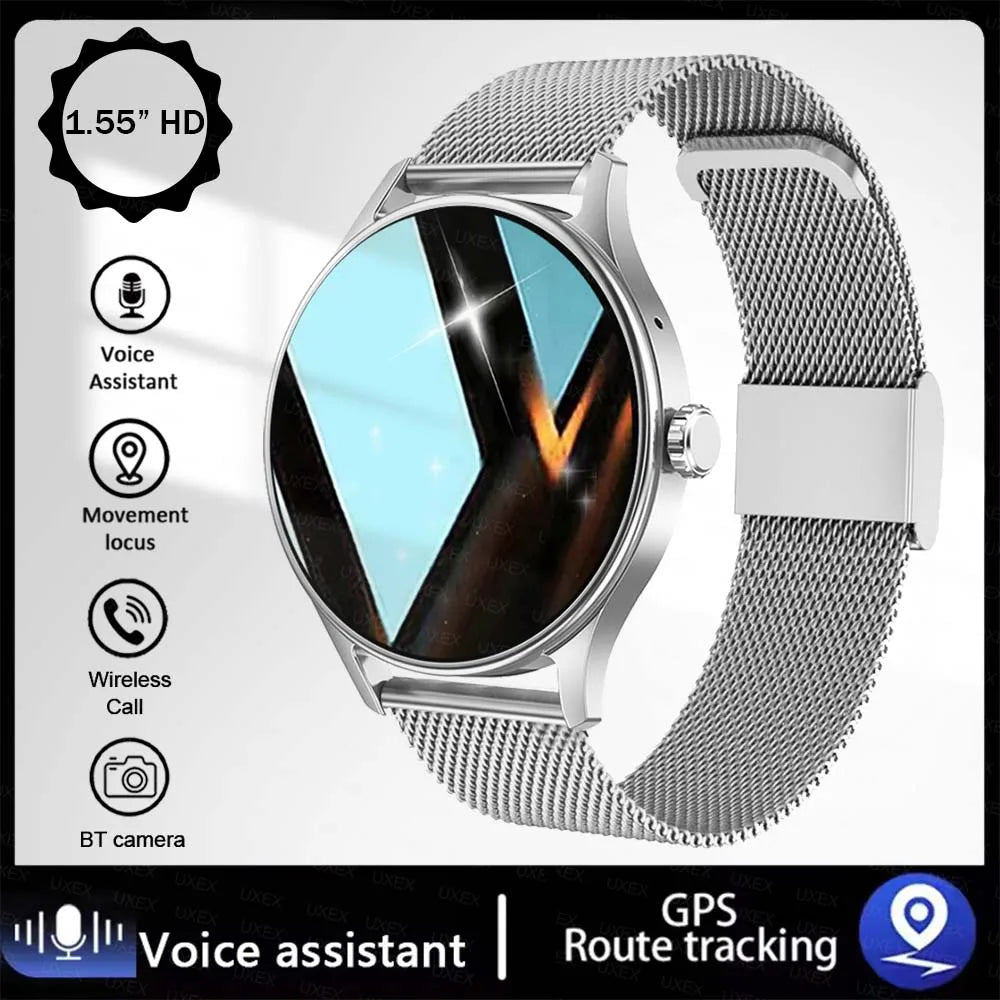 Smartwatch UXEX 1,55" HD – Bluetooth-Anruf & Gesundheitstracker