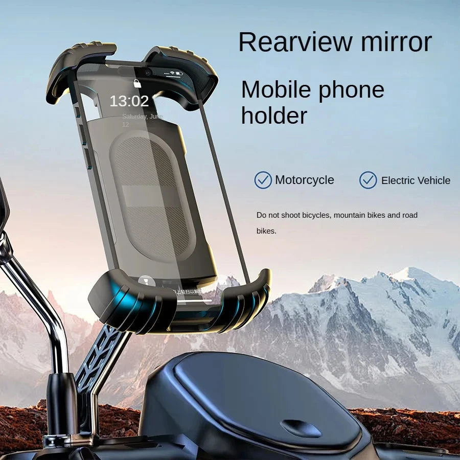 Universal Motorcycle Phone Holder - 360° Rotatable