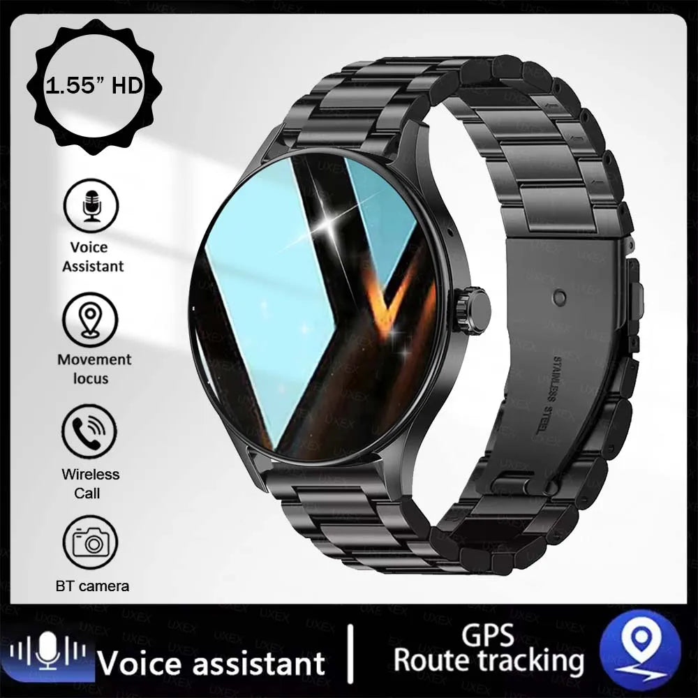 Smartwatch UXEX 1,55" HD – Bluetooth-Anruf & Gesundheitstracker