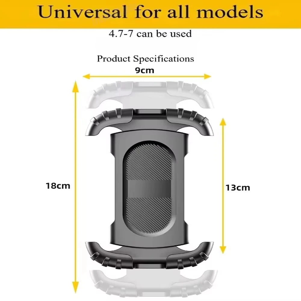 Universal Motorcycle Phone Holder - 360° Rotatable