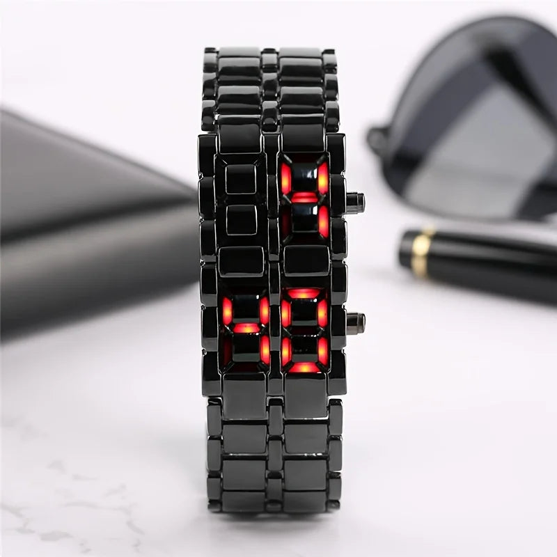 RUNERR LED Digitaluhr – Stylisches Lava-Design für Damen & Herren