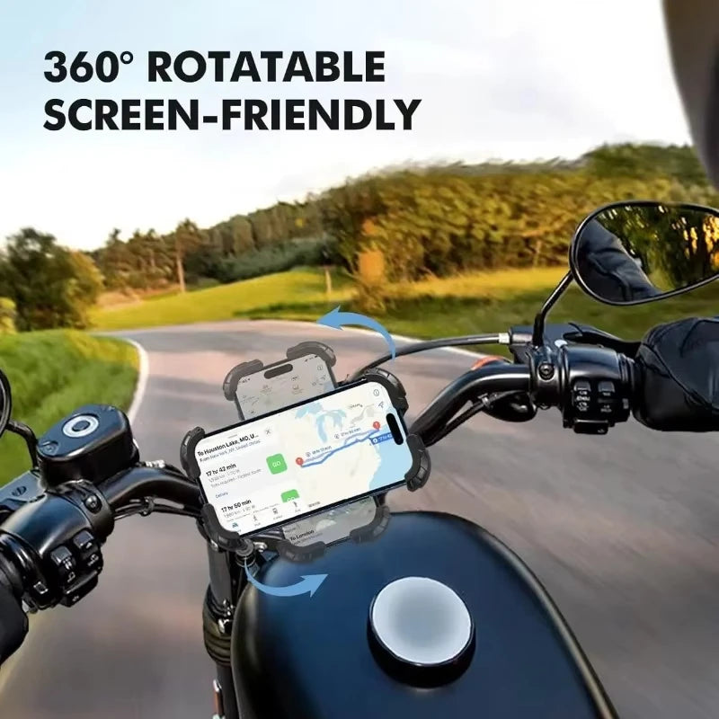 Universal Motorcycle Phone Holder - 360° Rotatable