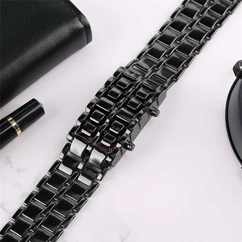 RUNERR LED Digitaluhr – Stylisches Lava-Design für Damen & Herren