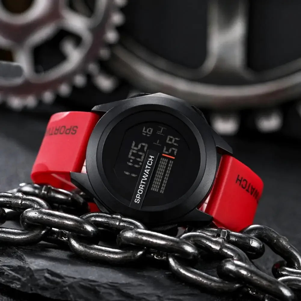 LED Digital Sportuhr - Wasserdicht Fitness Uhr für Männer
