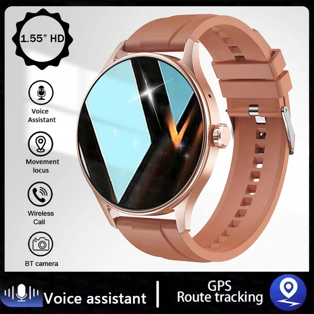 Smartwatch UXEX 1,55" HD – Bluetooth-Anruf & Gesundheitstracker