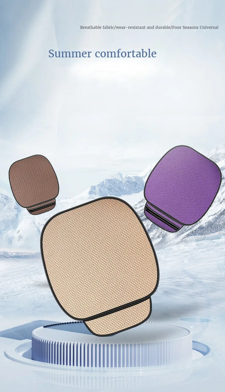 Summer Cool Car Seat Cover - Breathable Fabric Cushion Set