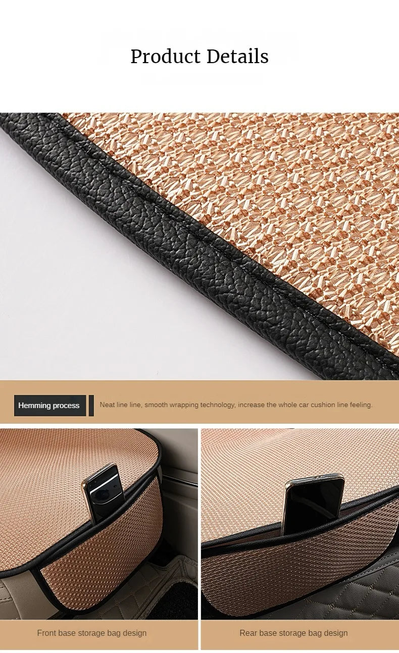 Summer Cool Car Seat Cover - Breathable Fabric Cushion Set